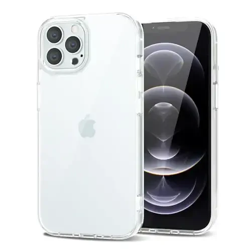 LoeoeL iPhone 12 Pro/ 12 uchun gʻilof Shaffof, Gibrid 12 Pro/ 12 Telefon gʻilofi [Qattiq plastik & Yumshoq silikon bamper] Akril sargʻaymaydigan Yupqa himoya qopqogʻi ayollar uchun, Kristal tiniq 