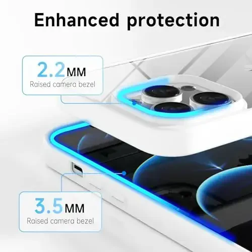 LoeoeL iPhone 12 Pro Max uchun g'ilof, tiniq, shaffof gibrid 12 Pro Max telefon g'ilofi [Qattiq plastik va yumshoq silikon bamper] Akril sarg'aymaydigan ingichka himoya qopqog'i ayollar uchun, oq - 10