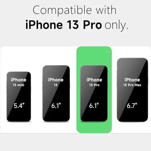 LoeoeL iPhone 13 Pro Kılıfı Şeffaf, Transparan Hibrit 13 Pro Telefon Kılıfı [Sert Plastik & Yumuşak Silikon Tampon] Akrilik Sararmayan İnce Koruyucu Kılıf Kadınlar için, Nane Yeşili - 2
