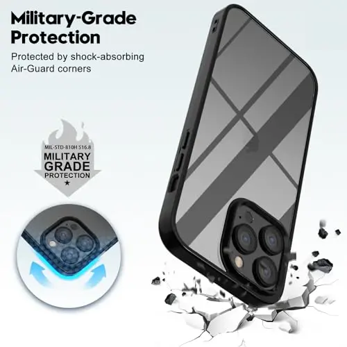 LoeoeL iPhone 13 Pro Max uchun g'ilof shaffof, shaffof gibrid 13 Pro Max telefon g'ilofi [qattiq plastik va yumshoq silikon bamper] Akril sarg'aymaydigan nozik himoya qopqog'i ayollar uchun, sariq - 5