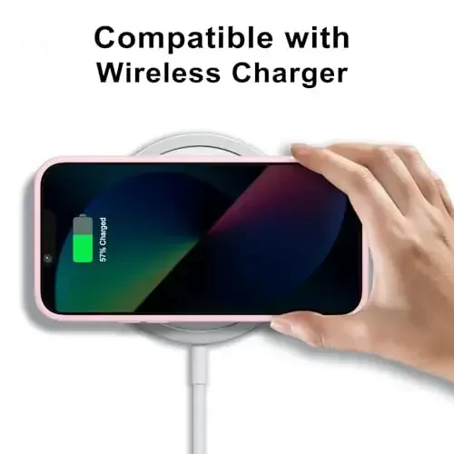 LoeoeL iPhone 13 uchun g'ilof Shaffof, shaffof gibrid 13 Telefon g'ilofi [Qattiq plastik va yumshoq silikon bamper] Akril sarg'aymaydigan ingichka himoya qopqog'i ayollar uchun, och pushti - 7