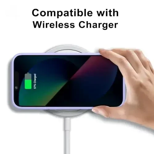 LoeoeL iPhone 13 uchun g'ilof Shaffof, shaffof gibrid 13 telefon g'ilofi [Qattiq plastik va yumshoq silikon bamper] Akril sarg'aymaydigan yupqa himoya qopqog'i ayollar uchun, binafsha lavanta - 7