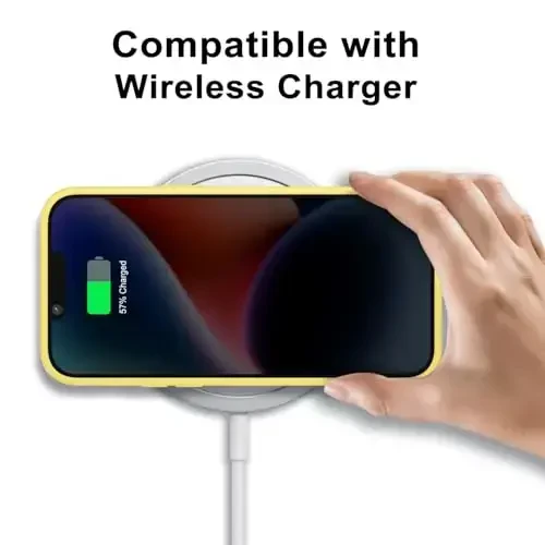 LoeoeL for iPhone 14 Plus Case Clear, Transparent Hybrid 14 Plus Phone Case [Hard Plastic & Soft Silicone Bumper] Acrylic Non Yellowing Thin Slim Protective Cover for Women, Yellow - 7