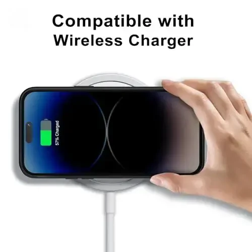 LoeoeL for iPhone 14 Pro Case Clear, Transparent Hybrid 14 Pro Phone Case [Hard Plastic & Soft Silicone Bumper] Acrylic Non Yellowing Thin Slim Protective Cover for Women, Black - 7