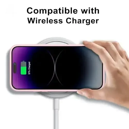 LoeoeL iPhone 14 Pro Max uchun g'ilof Shaffof, shaffof gibrid 14 Pro Max telefon g'ilofi [Qattiq plastik va yumshoq silikon bamper] Akril sarg'aymaydigan yupqa himoya qopqog'i ayollar uchun, och pushti - 11