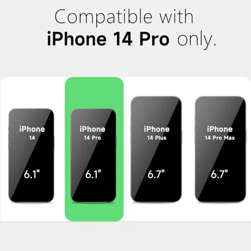LoeoeL iPhone 14 Pro uchun g'ilof, shaffof gibrid 14 Pro telefon g'ilofi [Qattiq plastmassa va yumshoq silikon bamper] Akril sarg'aymaydigan yupqa himoya qopqog'i, ayollar uchun, qora - 2