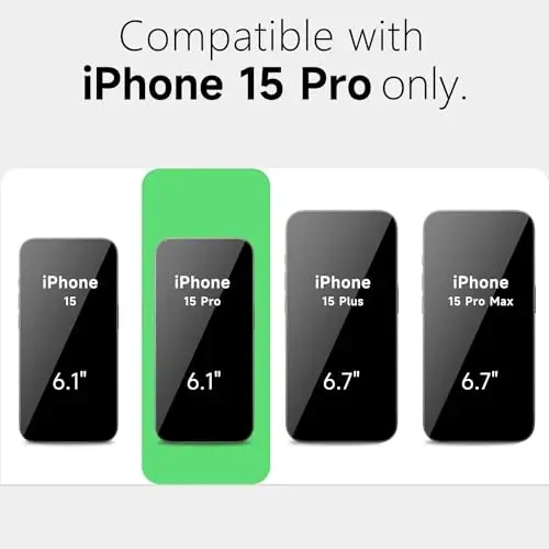 LoeoeL iPhone 15 Pro Kılıf Şeffaf, Saydam Hibrit 15 Pro Telefon Kılıfı [Sert Plastik & Yumuşak Silikon Tampon] Akrilik Sararmaz İnce Zarif Koruyucu Kapak Kadınlar İçin, Siyah - 2