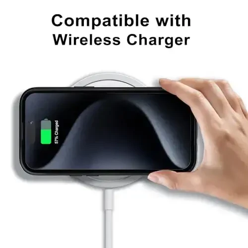 LoeoeL iPhone 15 Pro uchun g'ilof Shaffof, shaffof gibrid 15 Pro telefon g'ilofi [Qattiq plastik va yumshoq silikon bamper] Akril sarg'aymaydigan ingichka himoya qopqog'i ayollar uchun, qora - 7