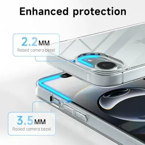 LoeoeL iPhone 16e uchun G'ilof Shaffof, Shaffof Gibrid 16e Telefon G'ilofi [Qattiq Plastmassa va Yumshoq Silikon Bamper] Akril Sariqlikni keltirib chiqarmaydigan Yengil Yupqa Himoya Qopqog'i Ayollar uchun, Billur Shaffof - 5