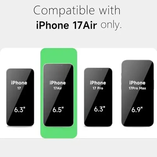 LoeoeL iPhone 17 Air Case Clear uchun, shaffof gibrid iPhone 17 Air telefon qutisi [qattiq plastik va yumshoq silikon bamper] Akril sarg'aymaydigan ingichka himoya qopqog'i ayollar uchun, qora - 2