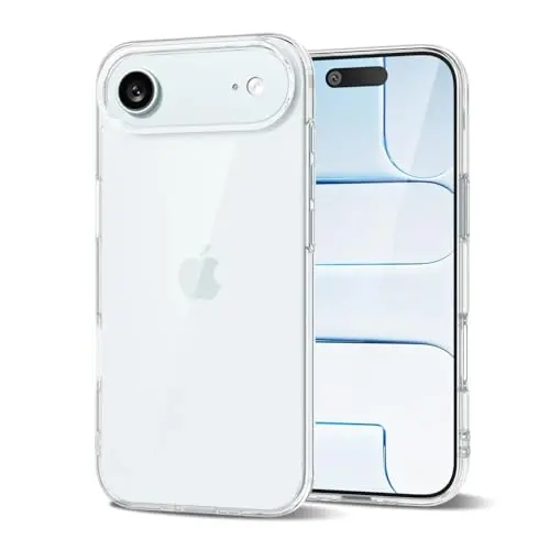 LoeoeL for iPhone 17 Air Case Clear, Transparent Hybrid iPhone 17 Air Phone Case [Hard Plastic & Soft Silicone Bumper] Acrylic Non Yellowing Thin Slim Protective Cover for Women, Crystal Clear 