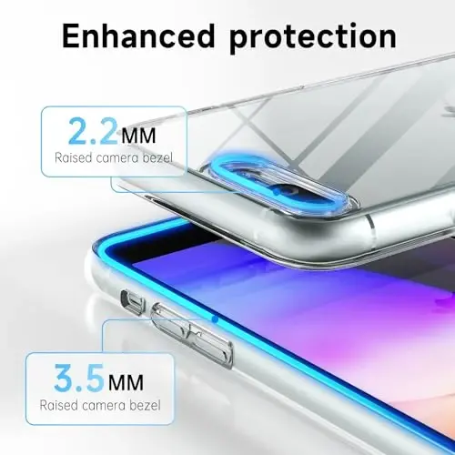 LoeoeL for iPhone 8 Plus/ 7 Plus Case Clear, Transparent Hybrid Phone Case [Hard Plastic & Soft Silicone Bumper] Acrylic Non Yellowing Thin Slim Protective Cover for Women, Crystal Clear - 5