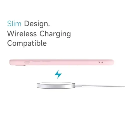 LoeoeL iPhone 8 Plus/ 7 Plus Kılıfı Şeffaf, Transparan Hibrit Telefon Kılıfı [Sert Plastik & Yumuşak Silikon Tampon] Akrilik Sararmayan İnce Koruyucu Kadınlar için Kılıf, Açık Pembe - 5