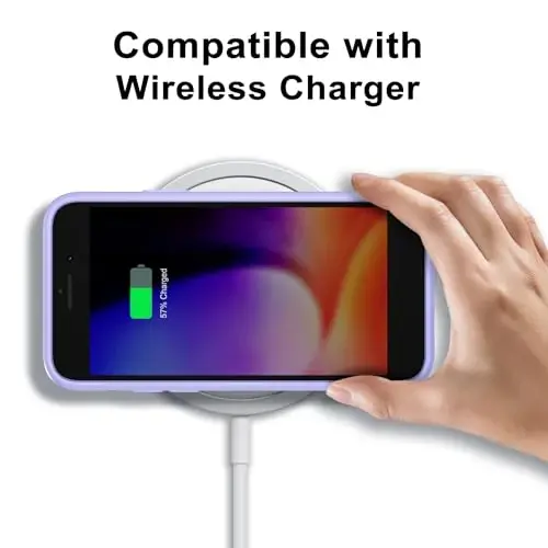 LoeoeL iPhone 8 Plus/ 7 Plus uchun g'ilof Shaffof, Shaffof Gibrid Telefon G'ilofi [Qattiq Plastmassa va Yumshoq Silikon Bamper] Akril Sarg'aymaydigan Yupqa Himoya Qopqog'i Ayollar uchun, Binafsha Lavanda - 7