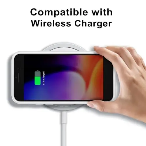 LoeoeL iPhone 8 Plus/ 7 Plus uchun G'ilof Shaffof, Shaffof Gibrid Telefon G'ilofi [Qattiq Plastmassa & Yumshoq Silikon Bamper] Akril Sariqlikka qarshi Yupqa Himoya Qopqog'i Ayollar uchun, Oq - 7