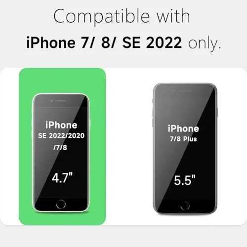 LoeoeL for iPhone SE 2022/2020/ 7/8 Case Clear, Transparent Hybrid SE Phone Case [Hard Plastic & Soft Silicone Bumper] Acrylic Non Yellowing Thin Slim Protective Cover, Light Blue - 2