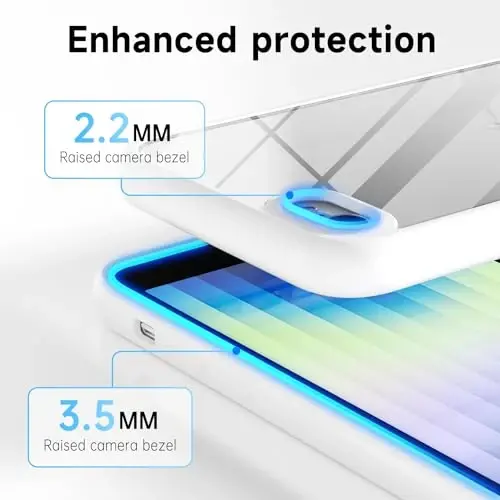 LoeoeL for iPhone SE 2022/2020/ 7/8 Case Clear, Transparent Hybrid SE Phone Case [Hard Plastic & Soft Silicone Bumper] Acrylic Non Yellowing Thin Slim Protective Cover, White - 5