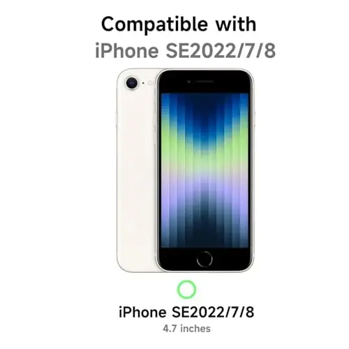 LoeoeL iPhone SE 2022/2020/7/8 Kılıfı Şeffaf, Transparan Hibrit SE Telefon Kılıfı [Sert Plastik & Yumuşak Silikon Tampon] Akrilik Sararmayan İnce Koruyucu Kapak, Beyaz - 2