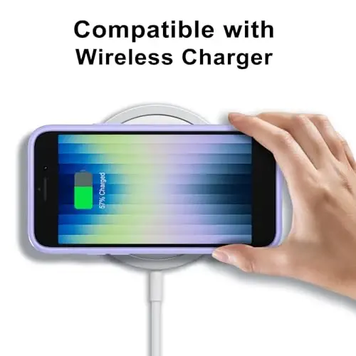 LoeoeL for iPhone SE 2022/2020/ 7/8 Case Clear, Transparent Hybrid SE Phone Case [Hard Plastic & Soft Silicone Bumper] Acrylic Non Yellowing Thin Slim Protective Cover, Purple Lavender - 7