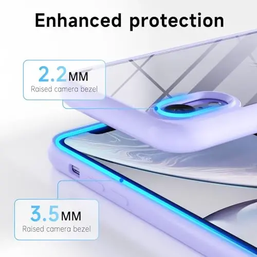 LoeoeL iPhone XR uchun g'ilof shaffof, shaffof gibrid XR telefon g'ilofi [qattiq plastik va yumshoq silikon bamper] Akril sarg'aymaydigan ingichka himoya qopqog'i ayollar uchun, binafsha lavanda - 4