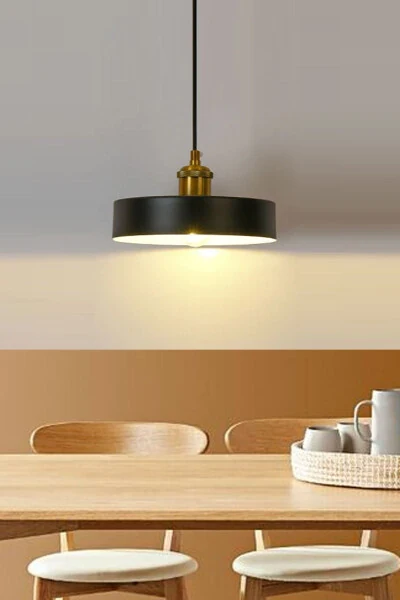 Loft Modern Tasarım 25 Cm Çap 1 Adet Metal Renkli Tekli Mutfak Oda Sarkıt Avize - ABAJUR DÜNYASI