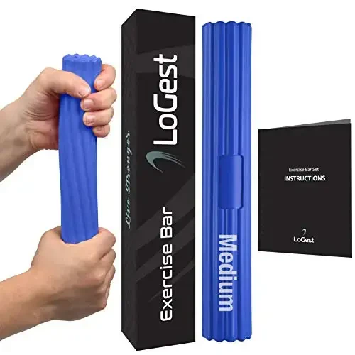 Logest Twist Hand Exerciser Bars for Physical Therapy - Relieves Tendonitis Pain & Improve Grip Strength - Tennis Elbow, Golfer's Elbow, Tendonitis, Wrist, Forearms Pain Relief Hand Therapy Bar - 1
