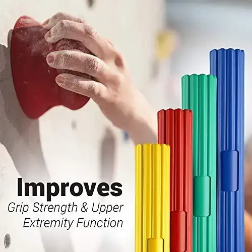 Logest Twist Hand Exerciser Bars jismoniy terapiya uchun - Tendonit og'rig'ini yo'qotadi va ushlash kuchini yaxshilaydi - Tennis tirsagi, Golfchining tirsagi, Tendonit, Bilak, Bilaklar og'rig'ini yo'qotish qo'l terapiyasi bari - 3