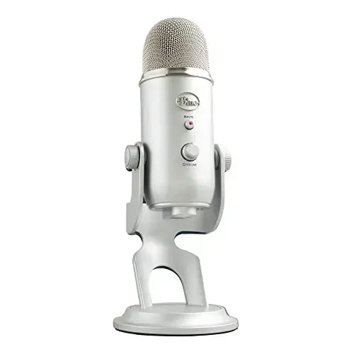 Logitech Creators Blue Yeti USB Microphone for Gaming, Streaming, Podcast, YouTube, Discord, PC, Studio Sound, Plug & Play-Silver - LOGITECH FOR CREATORS