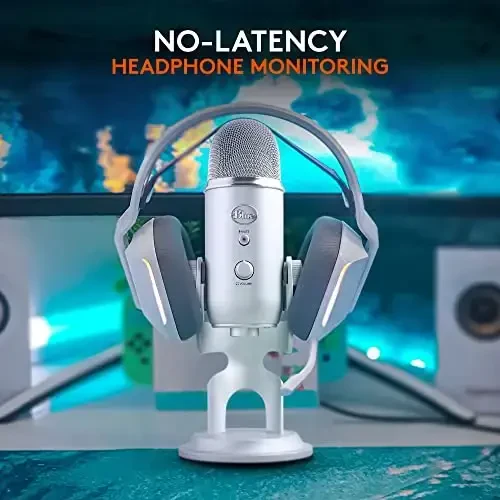 Logitech Creators Blue Yeti USB Microphone for Gaming, Streaming, Podcast, YouTube, Discord, PC, Studio Sound, Plug & Play-Silver - 7