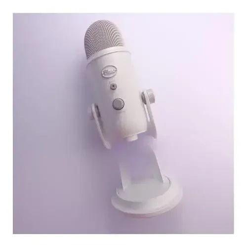Logitech Creators Blue Yeti USB Microphone for Gaming, Streaming, Podcast, YouTube, Discord, PC, Studio Sound, Plug & Play-White Mist - LOGITECH FOR CREATORS (1)