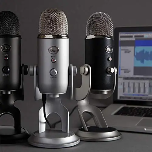 Logitech Creators Blue Yeti USB Microphone for Gaming, Streaming, Podcast, YouTube, Discord, PC, Studio Sound, Plug & Play-Whiteout - 5