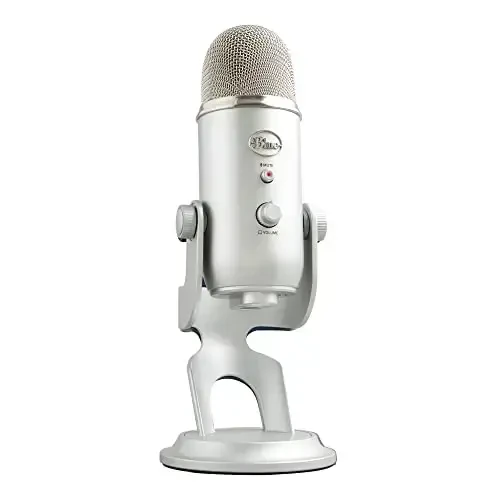 Logitech Creators Blue Yeti USB mikrofon, o'yin, striming, podkast, YouTube, Discord, PC, Studio Sound, Plug & Play-Silver - 2