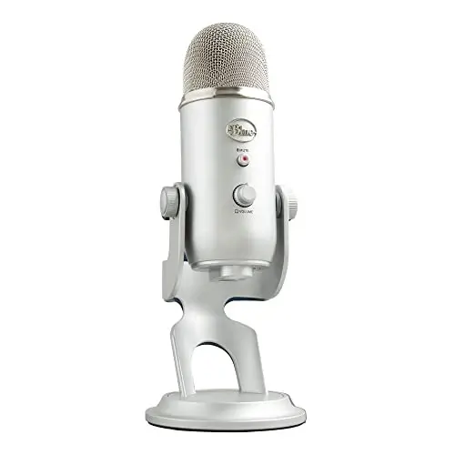 Logitech Creators Blue Yeti USB mikrofon, o'yin, striming, podkast, YouTube, Discord, PC, Studio Sound, Plug & Play-Silver - LOGITECH FOR CREATORS