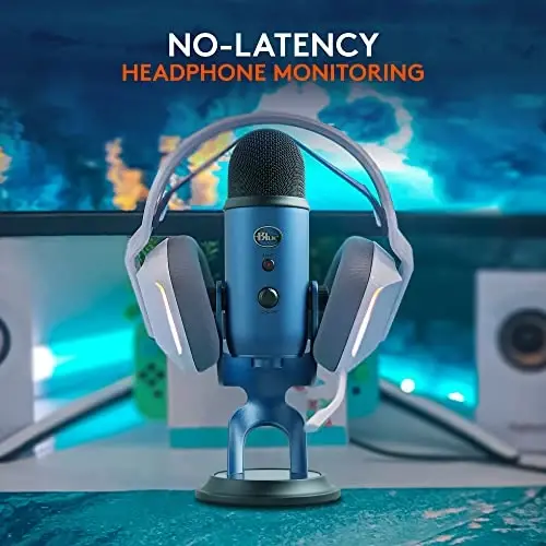 Logitech Creators Blue Yeti USB Microphone for Gaming, Streaming, Podcast, YouTube, Discord, PC, Studio Sound, Plug & Play-Midnight Blue - 4