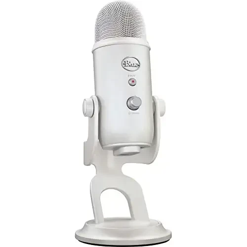 Logitech Creators Blue Yeti USB Microphone for Gaming, Streaming, Podcast, YouTube, Discord, PC, Studio Sound, Plug & Play-White Mist 