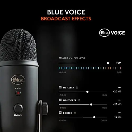 Logitech Creators Blue Yeti USB Microphone for Gaming, Streaming, Podcast, YouTube, Discord, PC, Studio Sound, Plug & Play-Blackout - 2