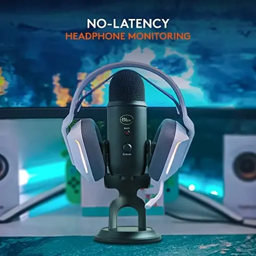 Logitech Creators Blue Yeti USB Microphone for Gaming, Streaming, Podcast, YouTube, Discord, PC, Studio Sound, Plug & Play-Blackout - 5