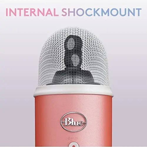 Logitech for Creators Blue Yeti USB Microphone for Gaming, Streaming, Podcast, YouTube, Discord, PC, Studio Sound, Plug & Play-Dawn Pink - 6
