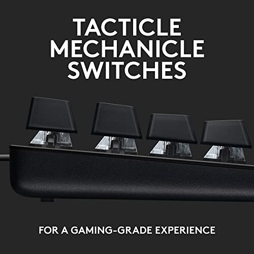 Logitech G413 SE Full-Size Mechanical Gaming Keyboard - Backlit Keyboard with Tactile Mechanical Switches, Anti-Ghosting, Compatible with Windows, macOS - Black Aluminum - 2