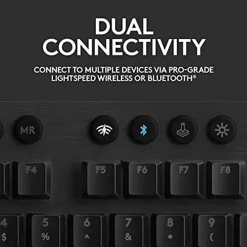 Logitech G915 LIGHTSPEED RGB Mechanical Gaming Keyboard, Low Profile GL Tactile Key Switch, LIGHTSYNC RGB, Advanced Wireless and Bluetooth Support - Tactile,Black - 6