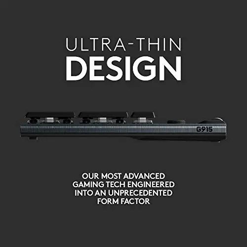 Logitech G915 LIGHTSPEED RGB Mechanical Gaming Keyboard, Low Profile GL Clicky Key Switch, LIGHTSYNC RGB, Advanced LIGHTSPEED Wireless and Bluetooth Support - Clicky,Black - 2