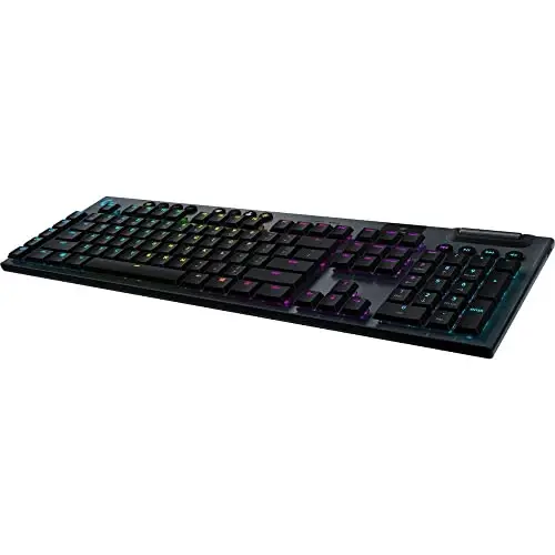 Logitech G915 LIGHTSPEED RGB Mechanical Gaming Keyboard, Low Profile GL Tactile Key Switch, LIGHTSYNC RGB, Advanced Wireless and Bluetooth Support - Tactile,Black - LOGITECH G (1)