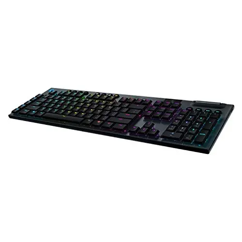 Logitech G915 Mechanical Gaming Keyboard, Low Profile GL Linear Key Switch, LIGHTSYNC RGB, Advanced LIGHTSPEED Wireless and Bluetooth Support,Black - LOGITECH G