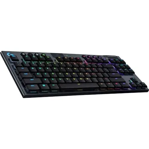 Logitech G915 TKL Tenkeyless Lightspeed Simsiz RGB Mexanik Oʻyin Klaviatura, Past Profil Kalit Tanlovlari, Lightsync RGB, Ilgʻor Simsiz va Bluetooth Qoʻllab-quvvatlash - Clicky - 4