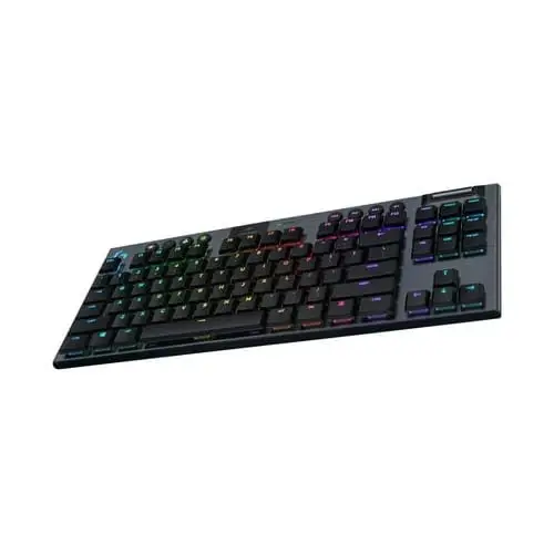 Logitech G915 TKL Tenkeyless Lightspeed simsiz RGB mexanik oʻyin klaviaturasi, past profil kalit variantlari, Lightsync RGB, ilgʻor simsiz va Bluetooth qoʻllab-quvvatlashi - Tactile - 4