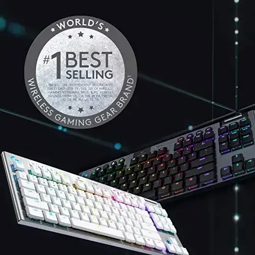 Logitech G915 TKL Tenkeyless Lightspeed Wireless RGB Mechanical Gaming Keyboard, Low Profile Switch Options, Lightsync RGB, Advanced Wireless and Bluetooth Support - Clicky - 3