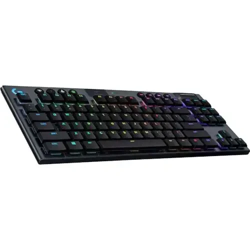 Logitech G915 TKL Tenkeyless Lightspeed Wireless RGB Mechanical Gaming Keyboard, Low Profile Switch Options, Lightsync RGB, Advanced Wireless and Bluetooth Support - Clicky - 4
