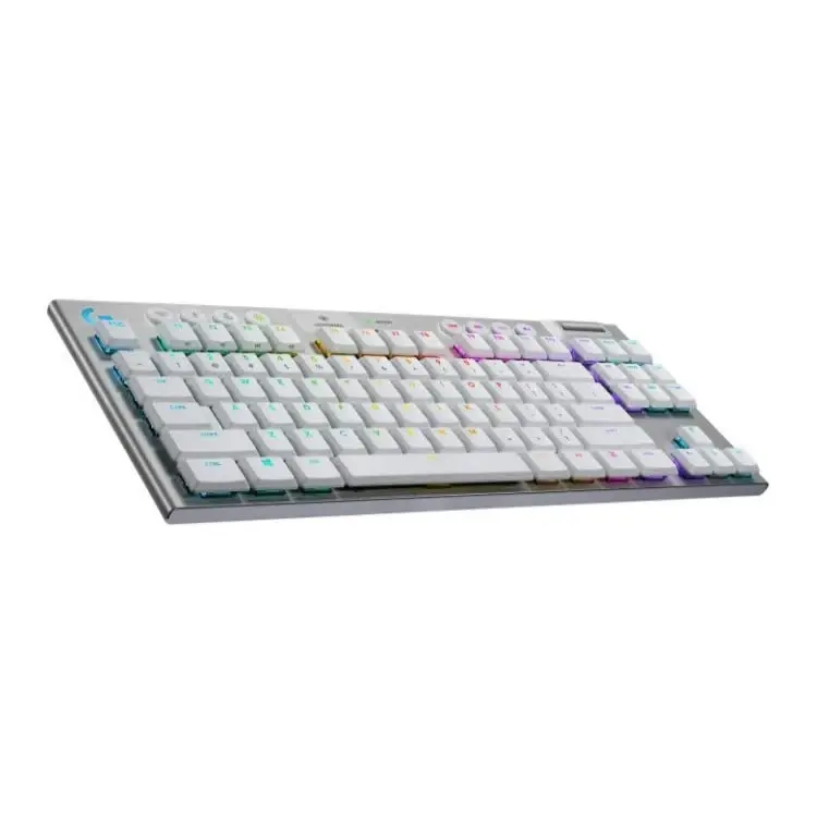Logitech G915 TKL Tenkeyless Lightspeed Wireless RGB Mechanical Gaming Keyboard, Low Profile Switch Options, Lightsync RGB, Advanced Wireless and Bluetooth Support - Tactile, White - 2