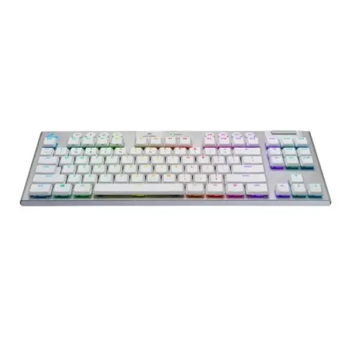 Logitech G915 TKL Tenkeyless Lightspeed Wireless RGB Mechanical Gaming Keyboard, Low Profile Switch Options, Lightsync RGB, Advanced Wireless and Bluetooth Support - Tactile, White - 3