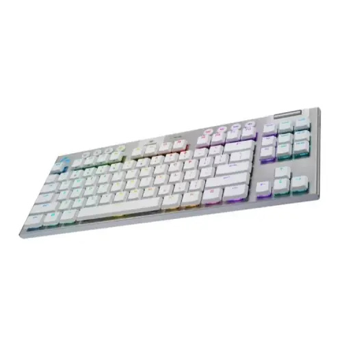 Logitech G915 TKL Tenkeyless Lightspeed Wireless RGB Mechanical Gaming Keyboard, Low Profile Switch Options, Lightsync RGB, Advanced Wireless and Bluetooth Support - Tactile, White - 4